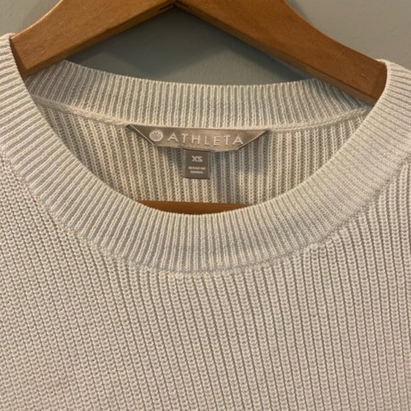 Athleta Oversized Ribbed Knit White Sweater - Picture 4 of 9